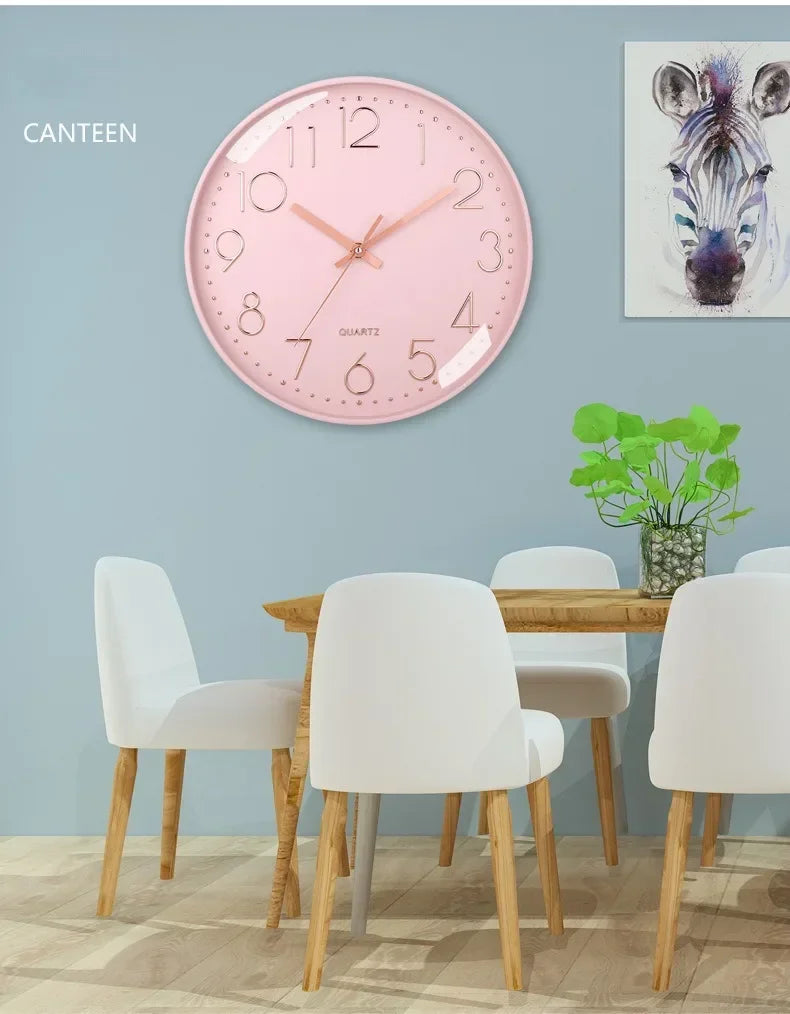 Elegant 8 Inch Silent Wall Clock - Modern Quartz Design