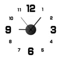 Elegant Frameless DIY Wall Clock - Silent & Modern Decor