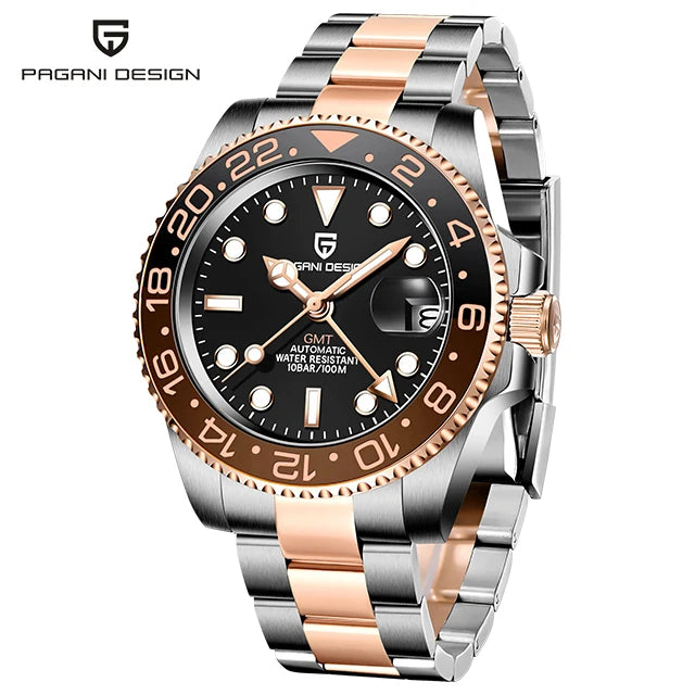 Luxury Automatic Mechanical Watch - Sapphire & Stainless Steel