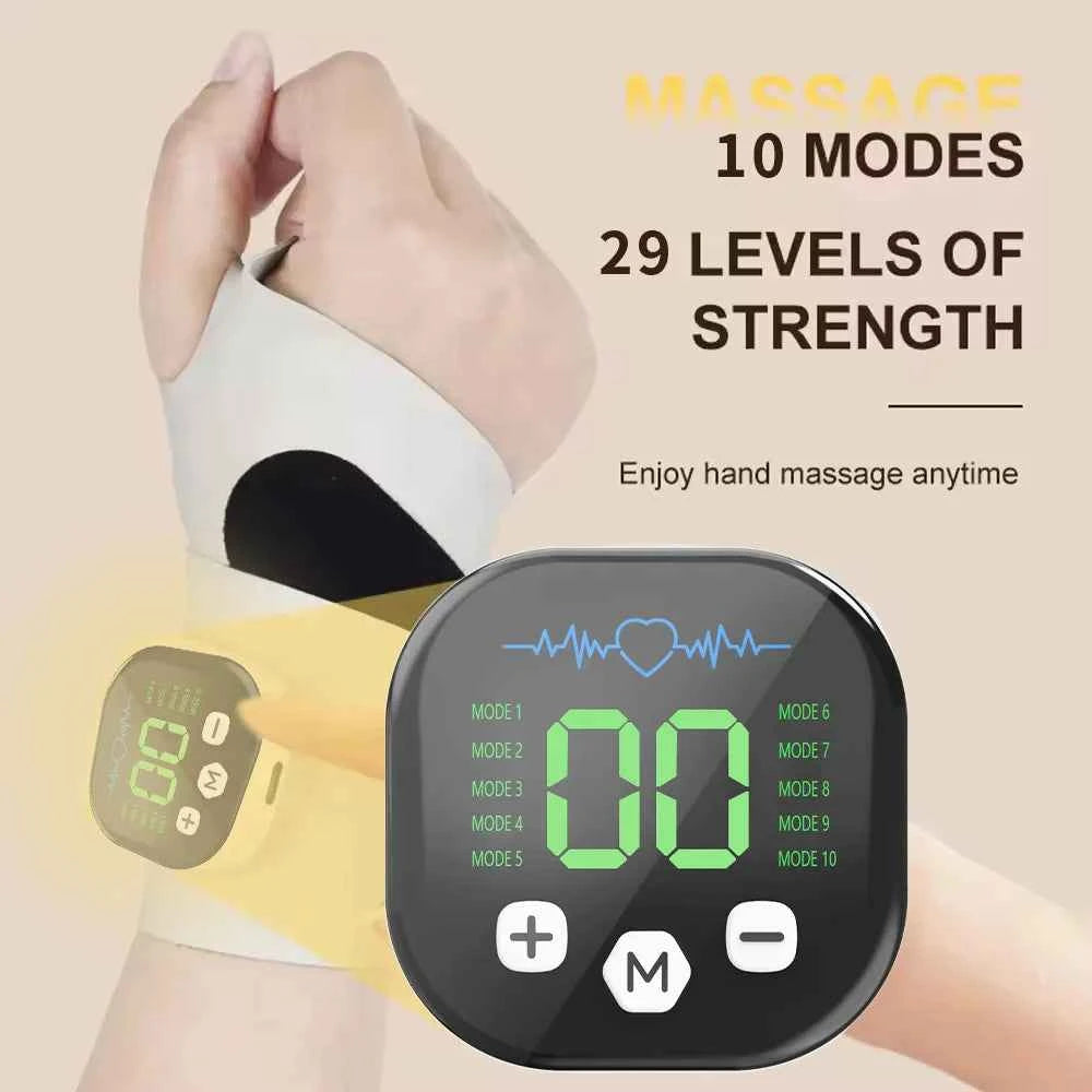 Premium EMS Electric Hand Wrist Massager - 10 Mode Vibration