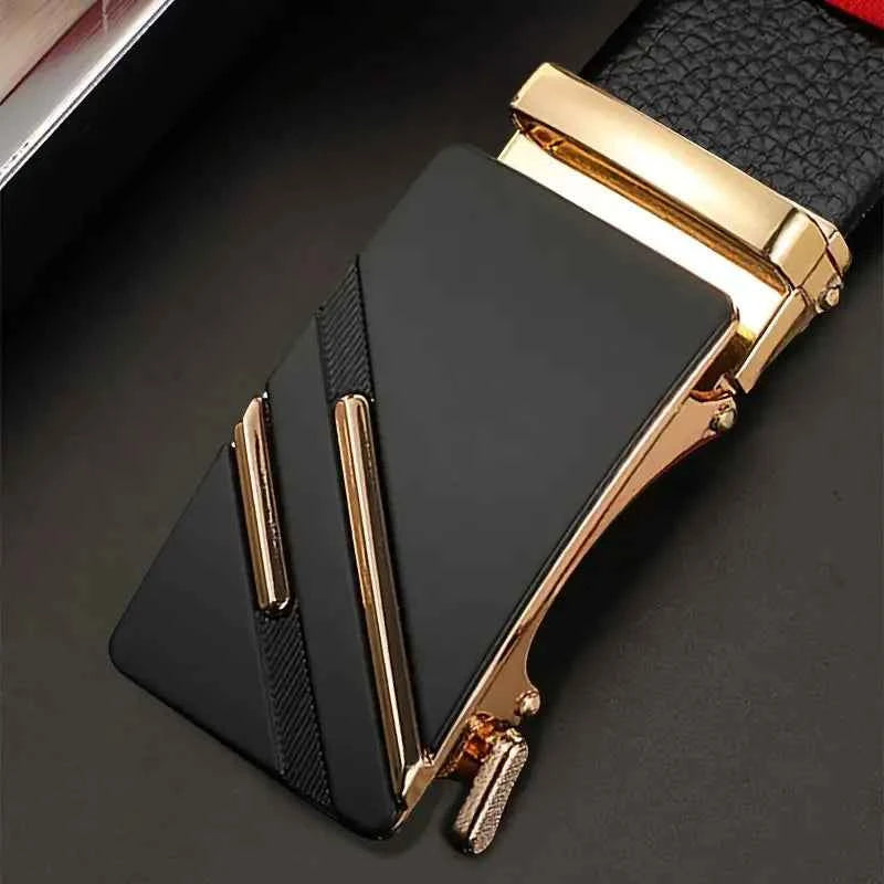 Luxury Automatic Leather Belt - Metal Alloy Buckle