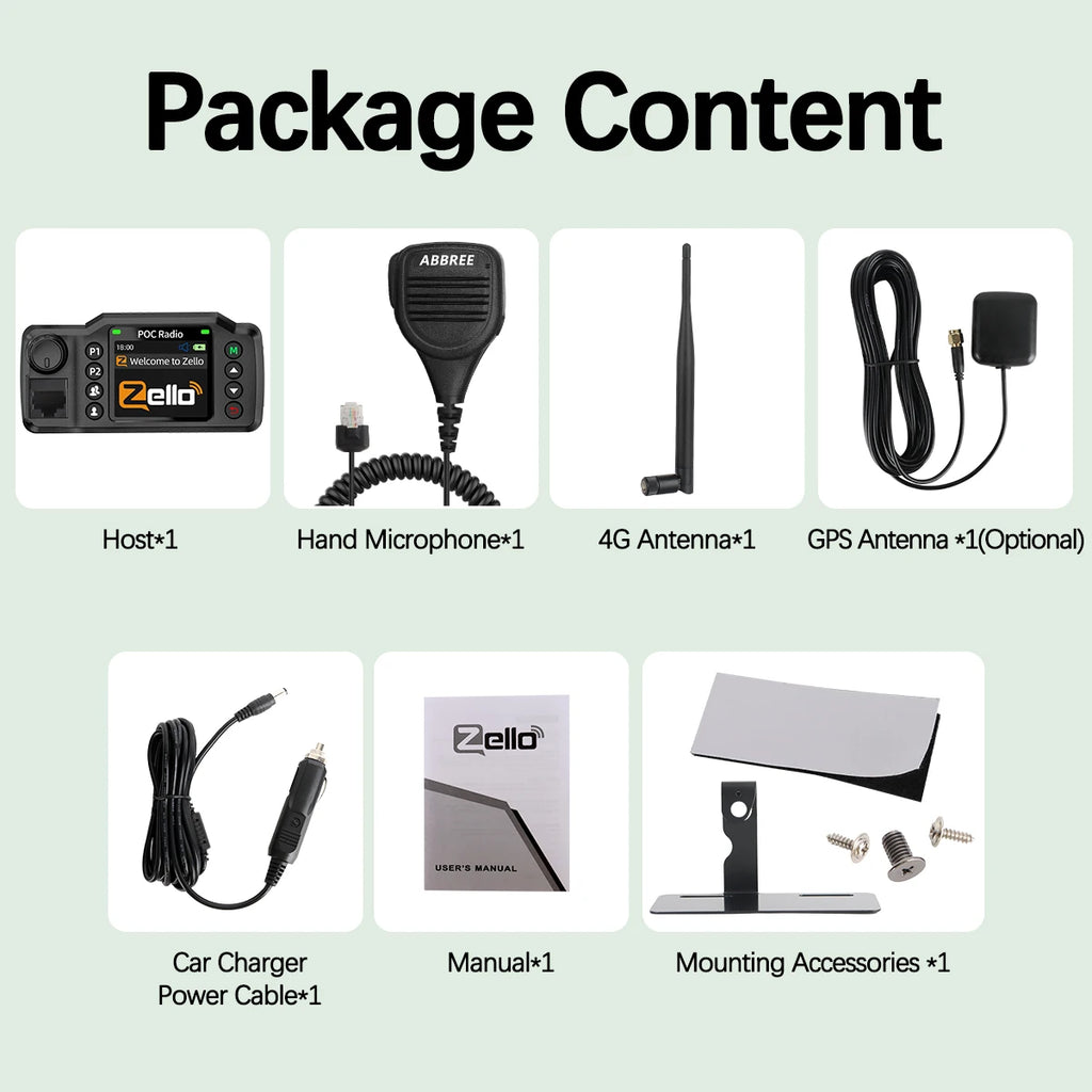 Professional Network Car Walkie Talkie - Global POC Radio GPS