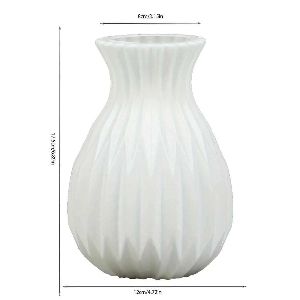 Elegant Plastic Home Vase - Modern Minimalist Decor