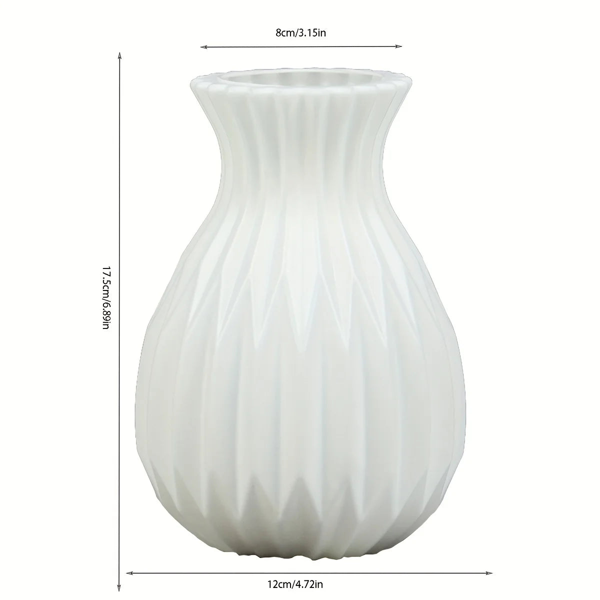 Elegant Plastic Home Vase - Modern Minimalist Decor