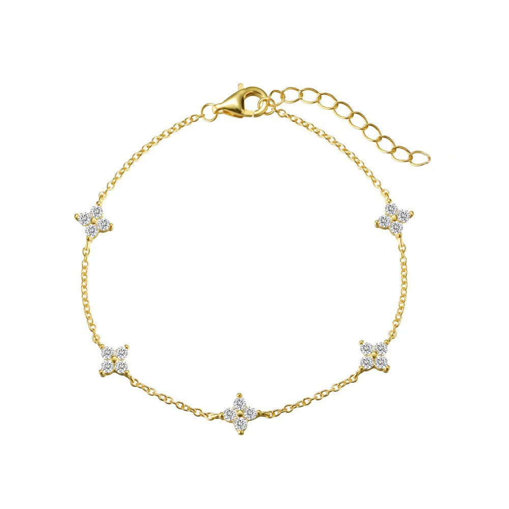 Luxury Four Leaf Clover Necklace - 18K Gold Plated Zircon