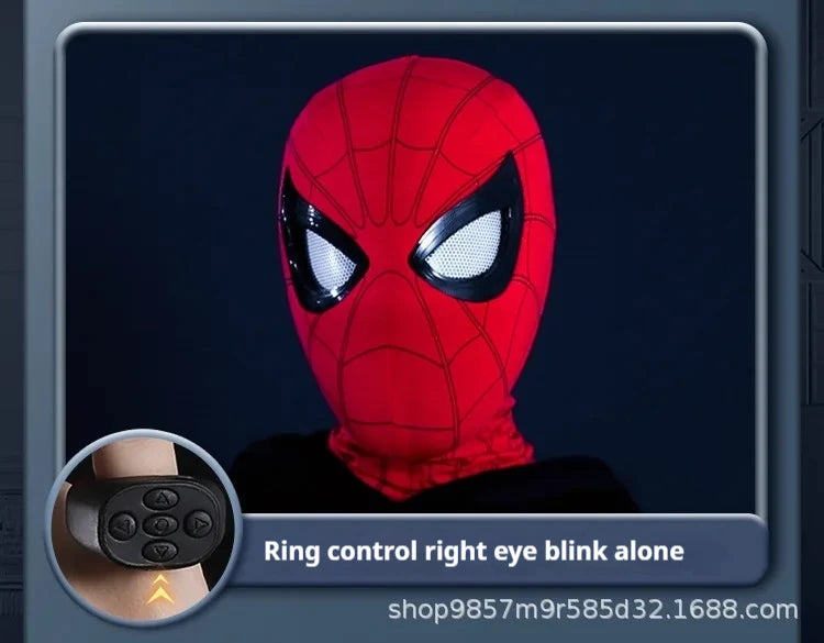 Interactive Spiderman Cosplay Mask - Remote Control Moving Eyes