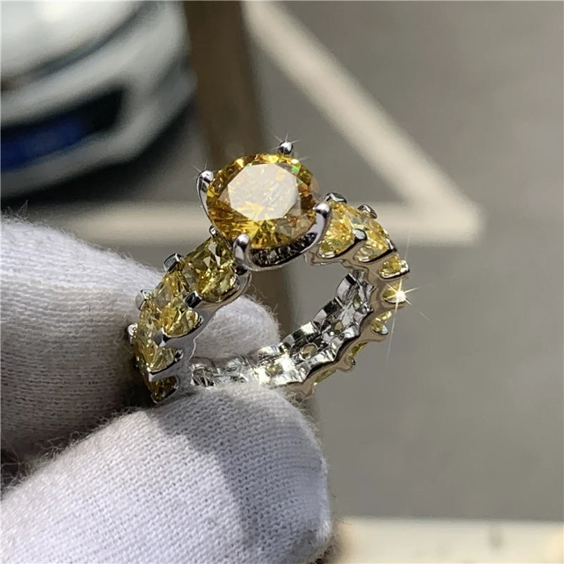 Vintage Sterling Silver Engagement Ring - Elegant Designer Jewelry