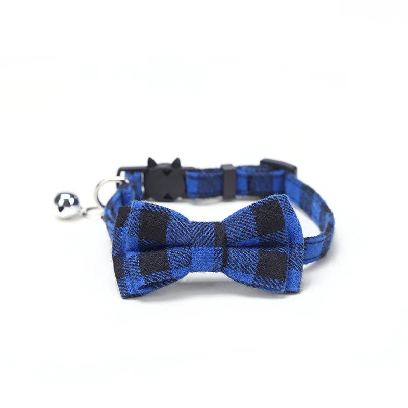 Elegant Cat Collar Bow Tie with Bell
