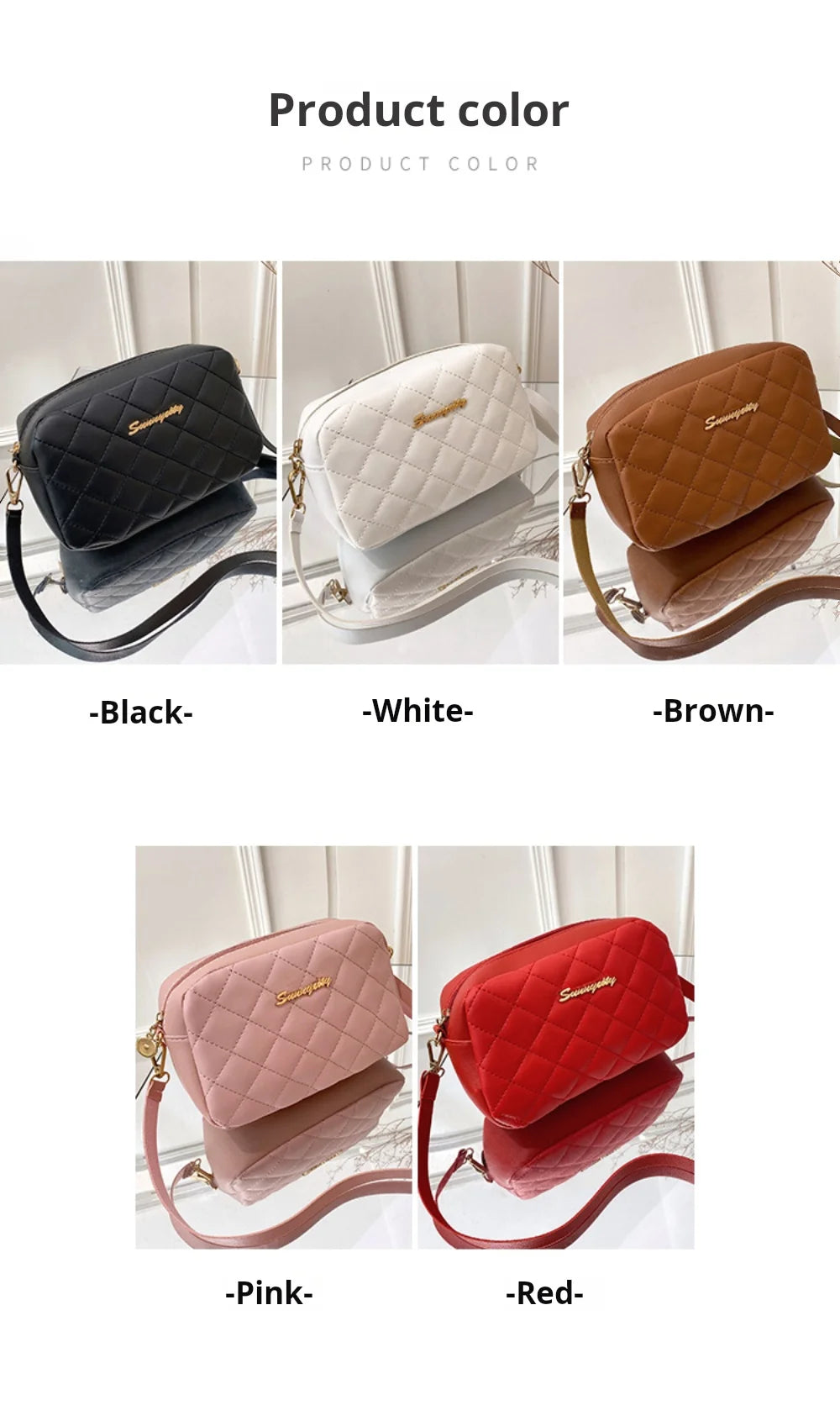 Tassel Embroidery Crossbody Bag - Chic Lingge Plaid Camera Bag with Chain Strap for Women - Tulique