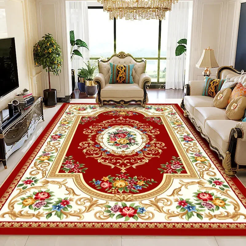 Plush Flannel Luxury Living Room Rug - European Home Decor