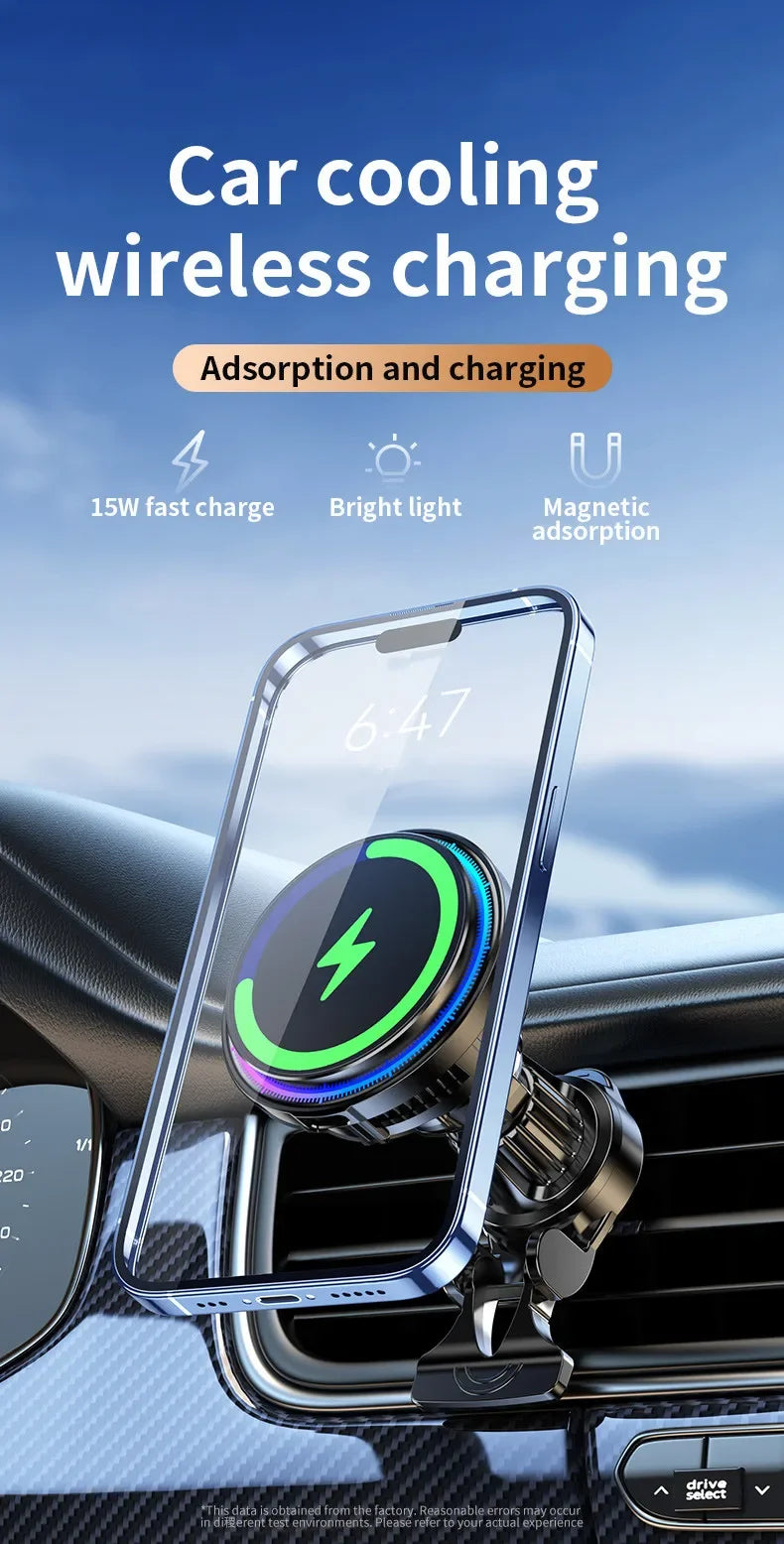 Premium Ice Cooling Magnetic Wireless Car Charger