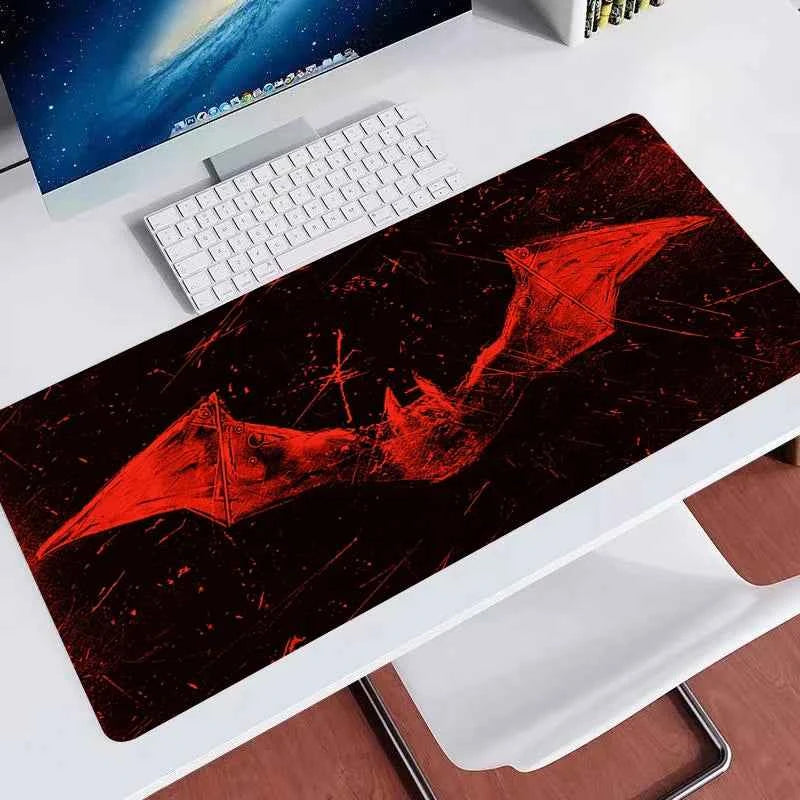 Extended mouse pad - large gaming desk mat with stitched edges and non-slip rubber base