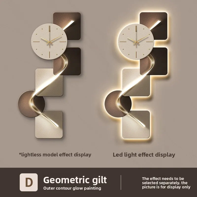 Elegant Modern LED Wall Clock - Frameless Carbon Crystal