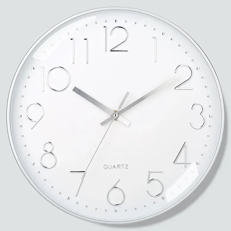 Elegant 8 Inch Silent Wall Clock - Modern Quartz Design