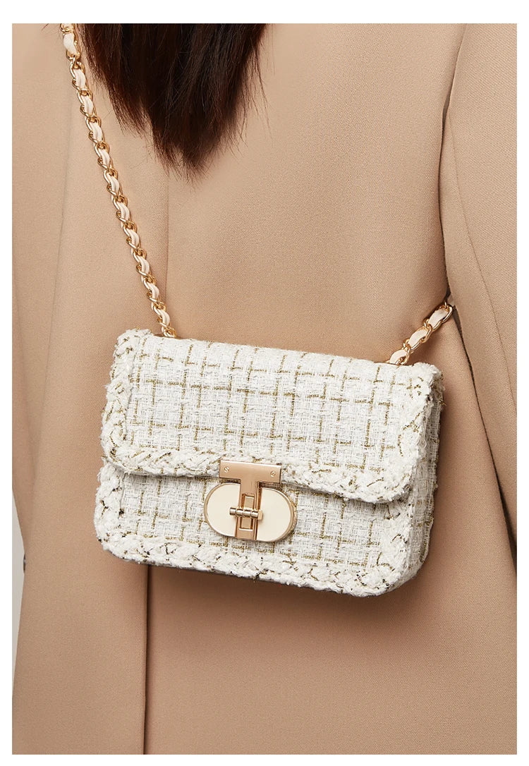 Elegant Chain Shoulder Bag - Sequined Embellishments