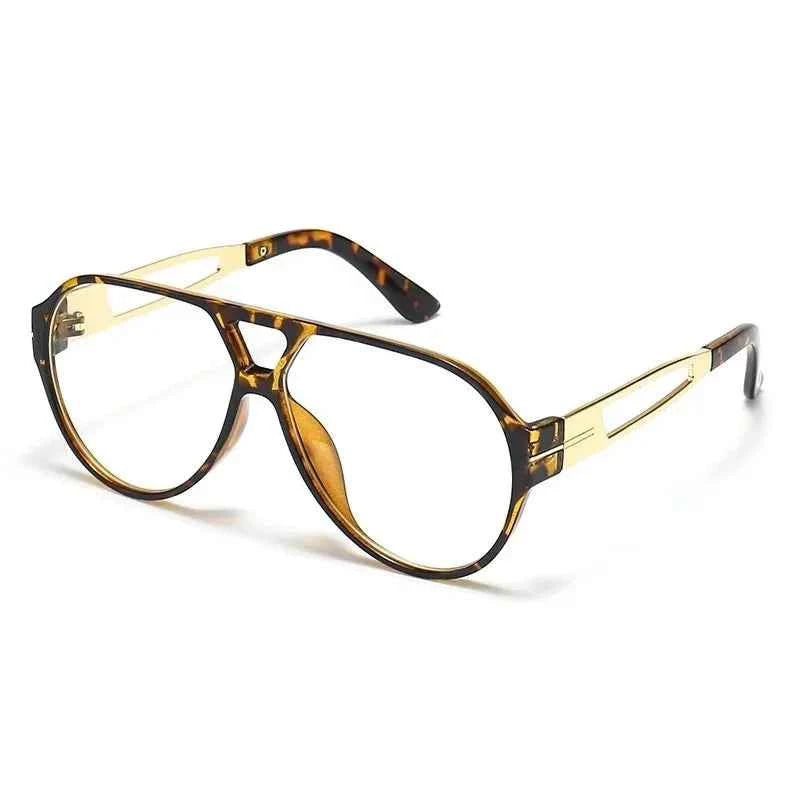 Luxury Oversized Oval Reading Glasses - Retro Pilot Design