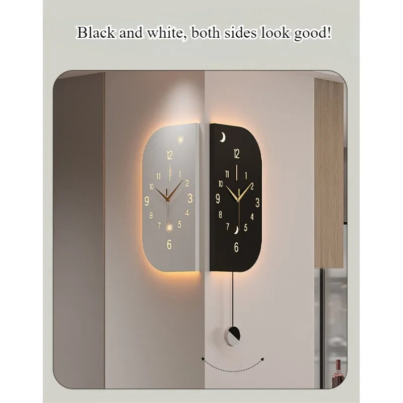 Elegant Double Sided Wall Clock - Premium Metal Design