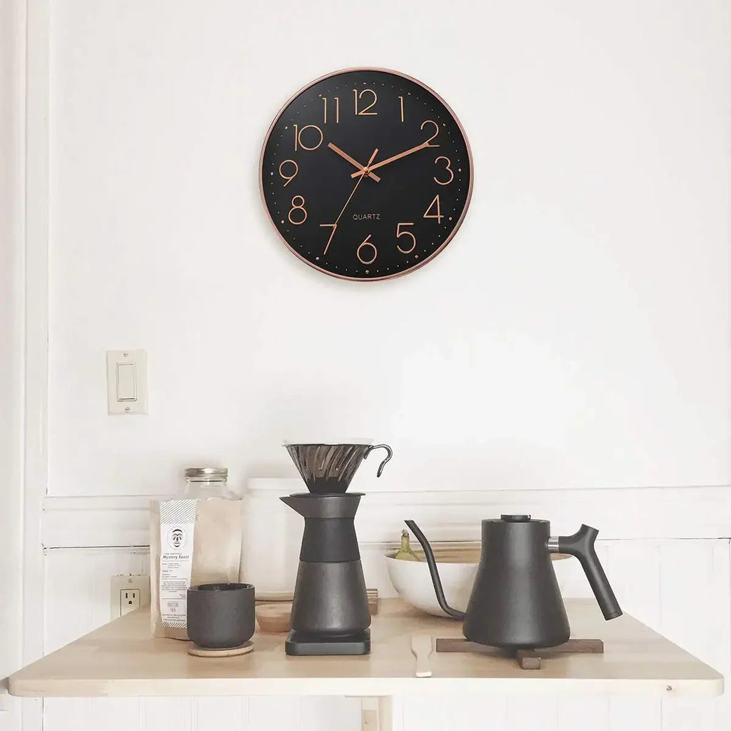 Elegant 8 Inch Silent Wall Clock - Modern Quartz Design