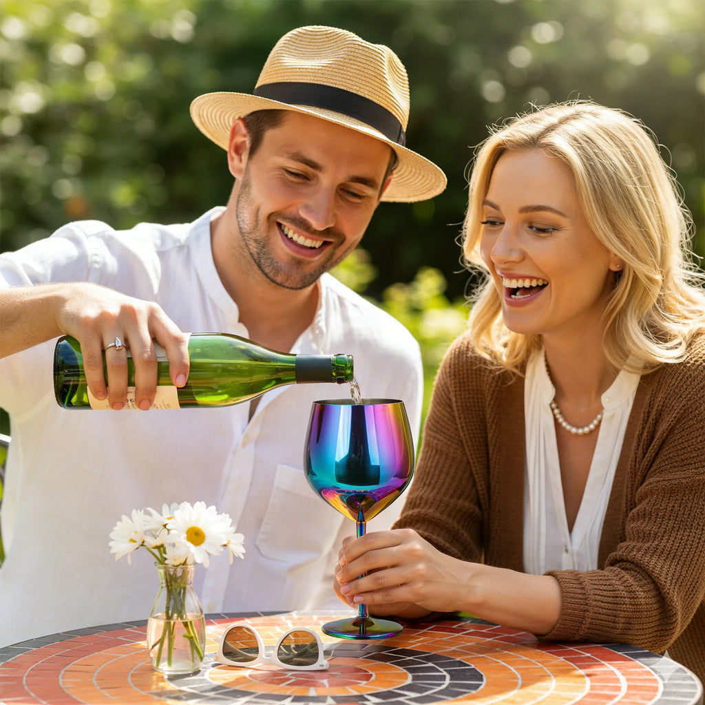 Premium Stainless Steel Wine Goblet - Durable & Elegant 500ml