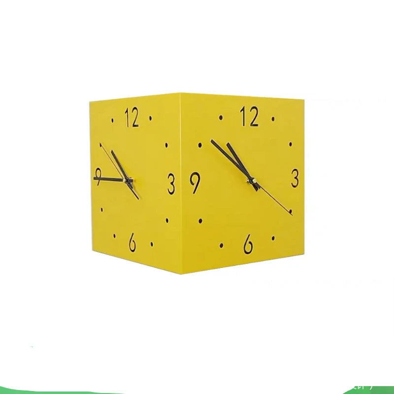 Elegant Double Sided Wall Clock - Silent Analog Display
