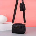 Elegant Sequin Crossbody Bag - Luxury Wave Embossed Mini Purse