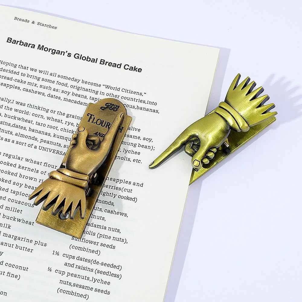 Decorative Book Page Clip - Vintage Brass Journal Bookmark Holder