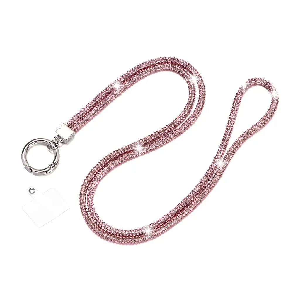 Luxury Rhinestone Phone Lanyard Strap - Sparkling Crystal Chain