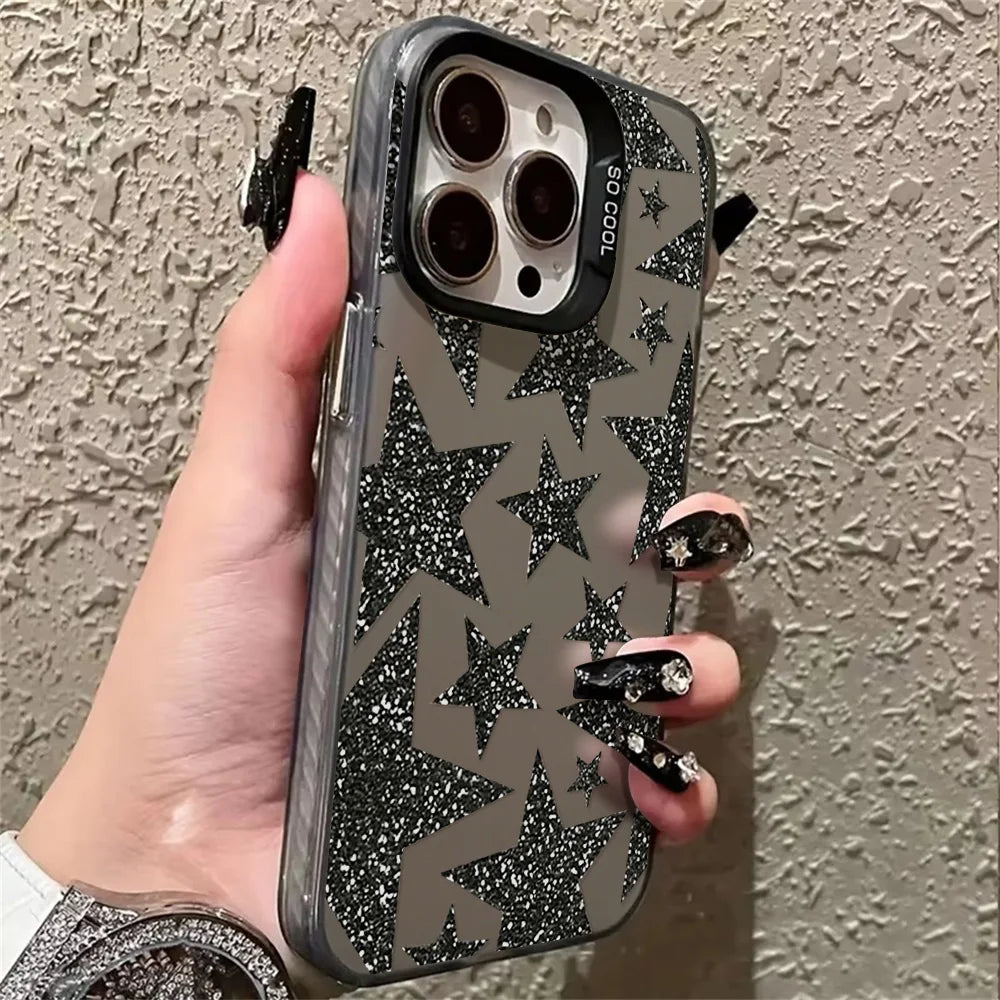 Premium Luxury iPhone Star Case - Hard Matte IMD Cover