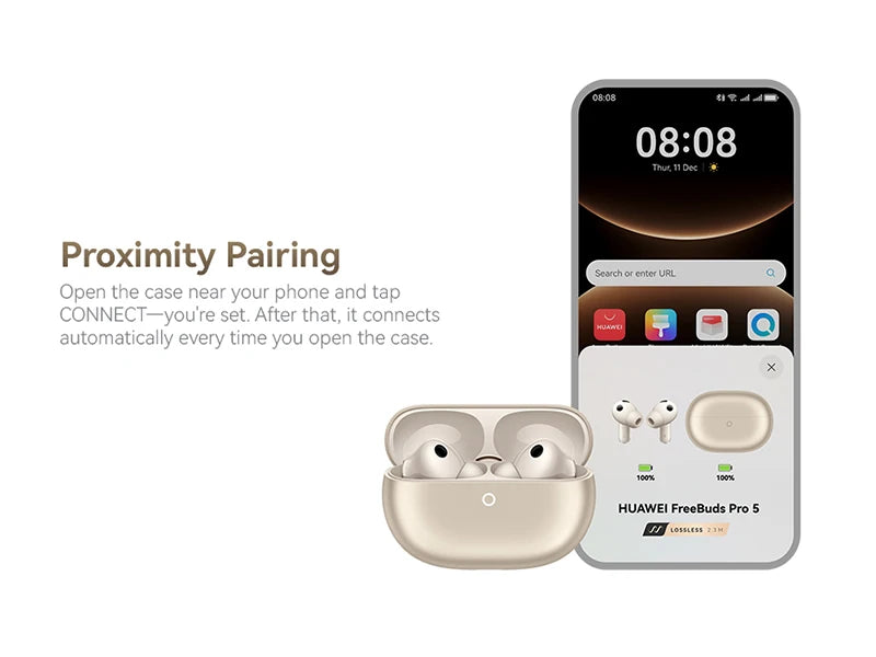 Premium Wireless Noise Cancelling Earbuds - IP57 Waterproof, 38H Battery
