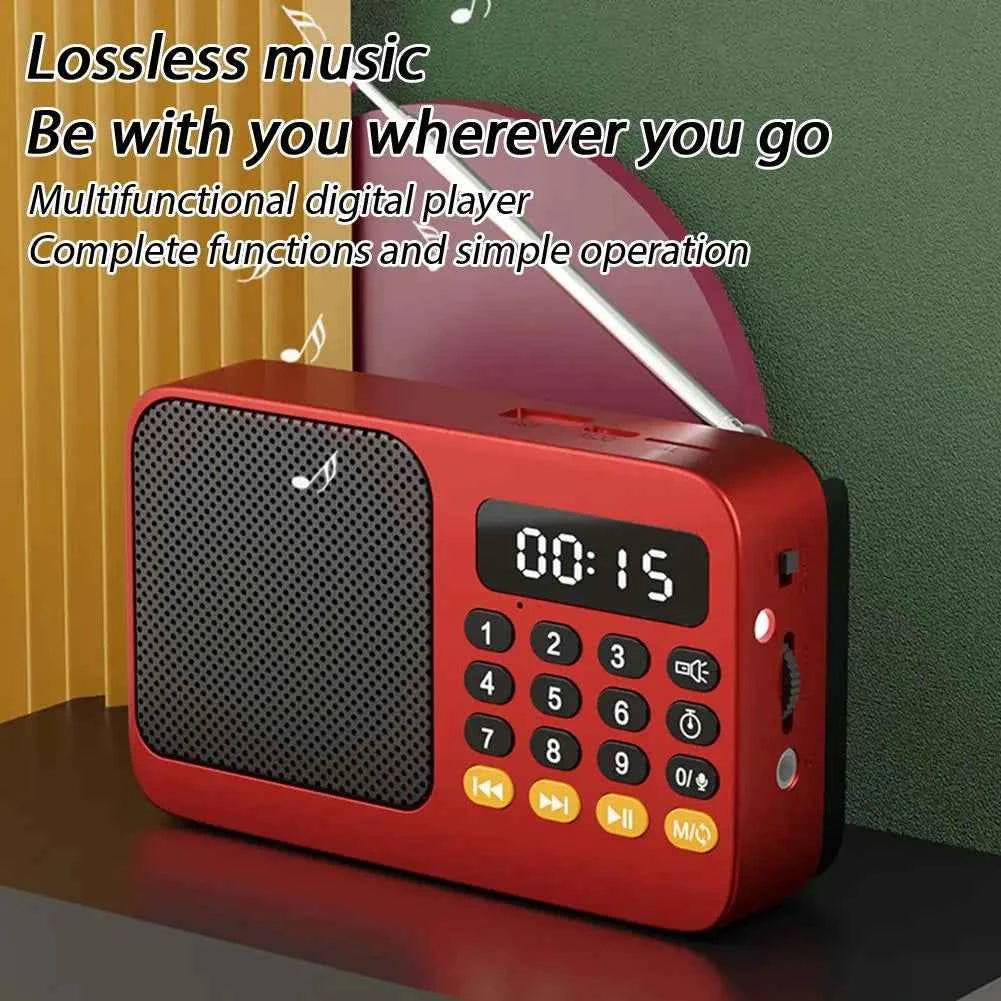Portable Bluetooth Speaker - FM Radio & LED Light Wireless Audio