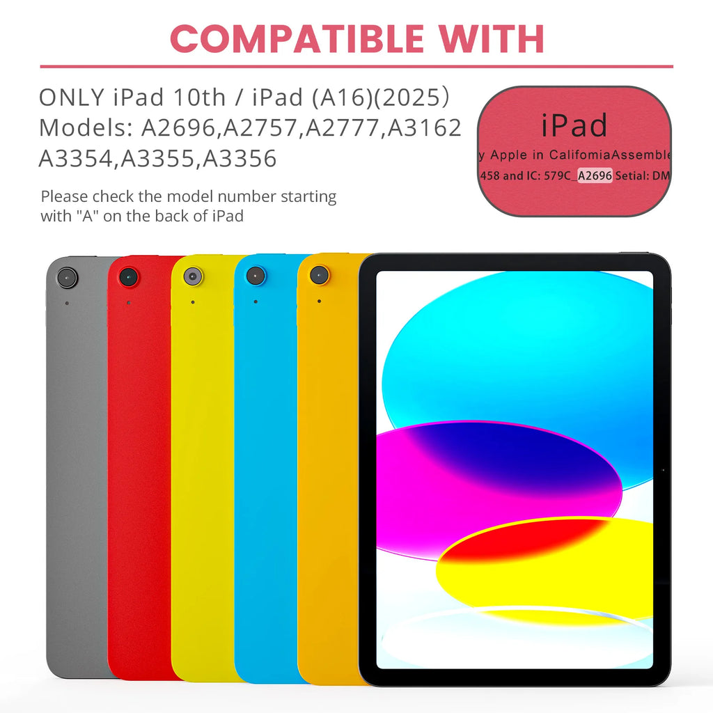 Premium iPad 10.9 Keyboard Case - Slim Smart Cover with Backlit Keys