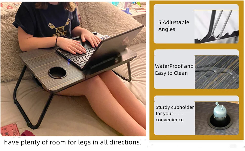 Premium Adjustable Lap Desk - Foldable & Ventilated