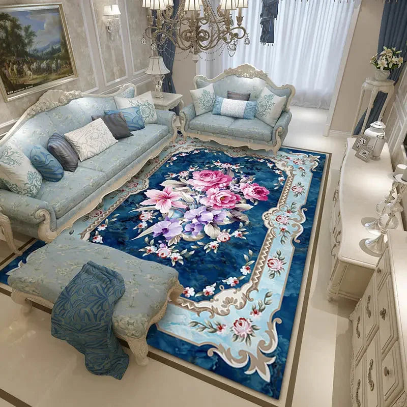 Plush Flannel Luxury Living Room Rug - European Home Decor