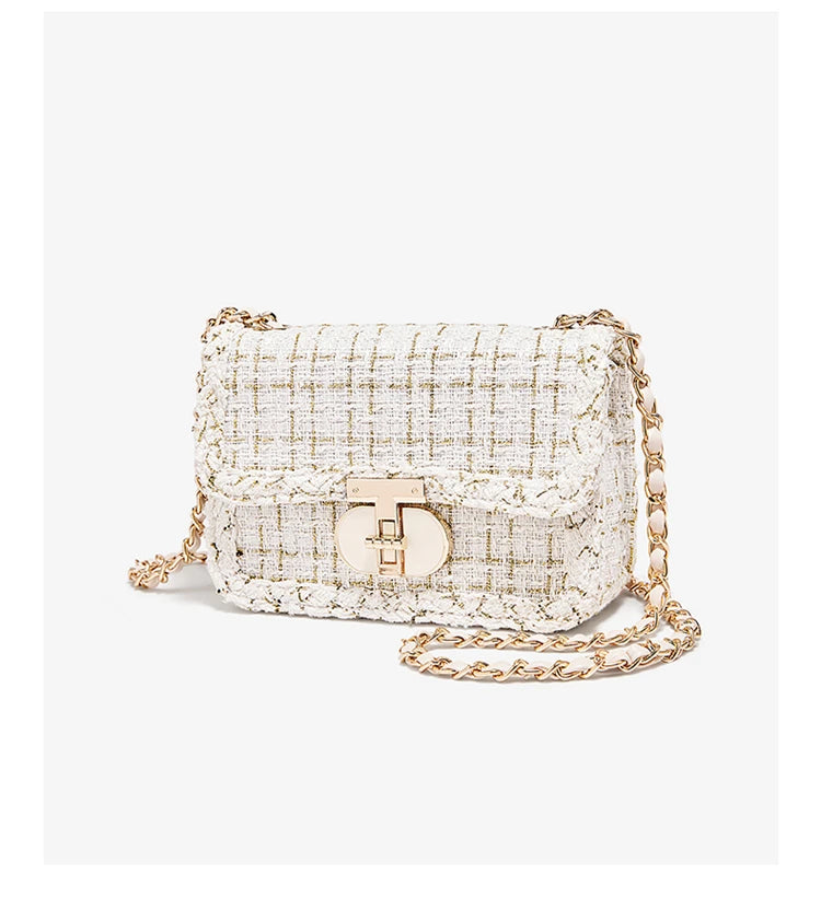 Elegant Chain Shoulder Bag - Sequined Embellishments