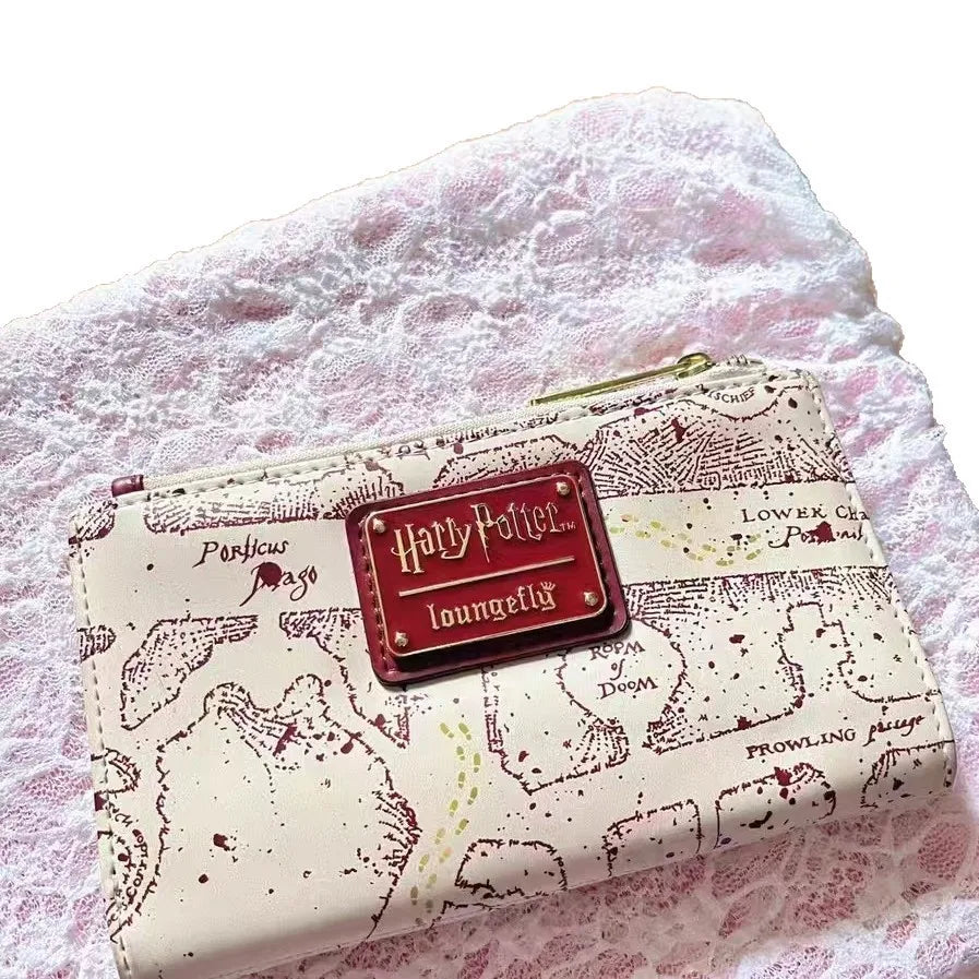 Premium Harry Potter Map Printed Long Zipper Wallet