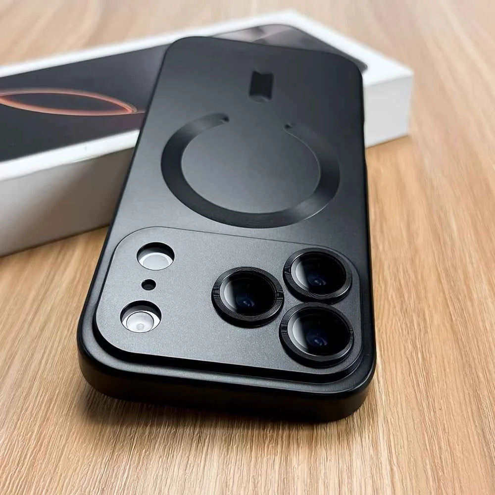 Luxury Metallic Magnetic Soft TPU Case - Wireless Charging Cover