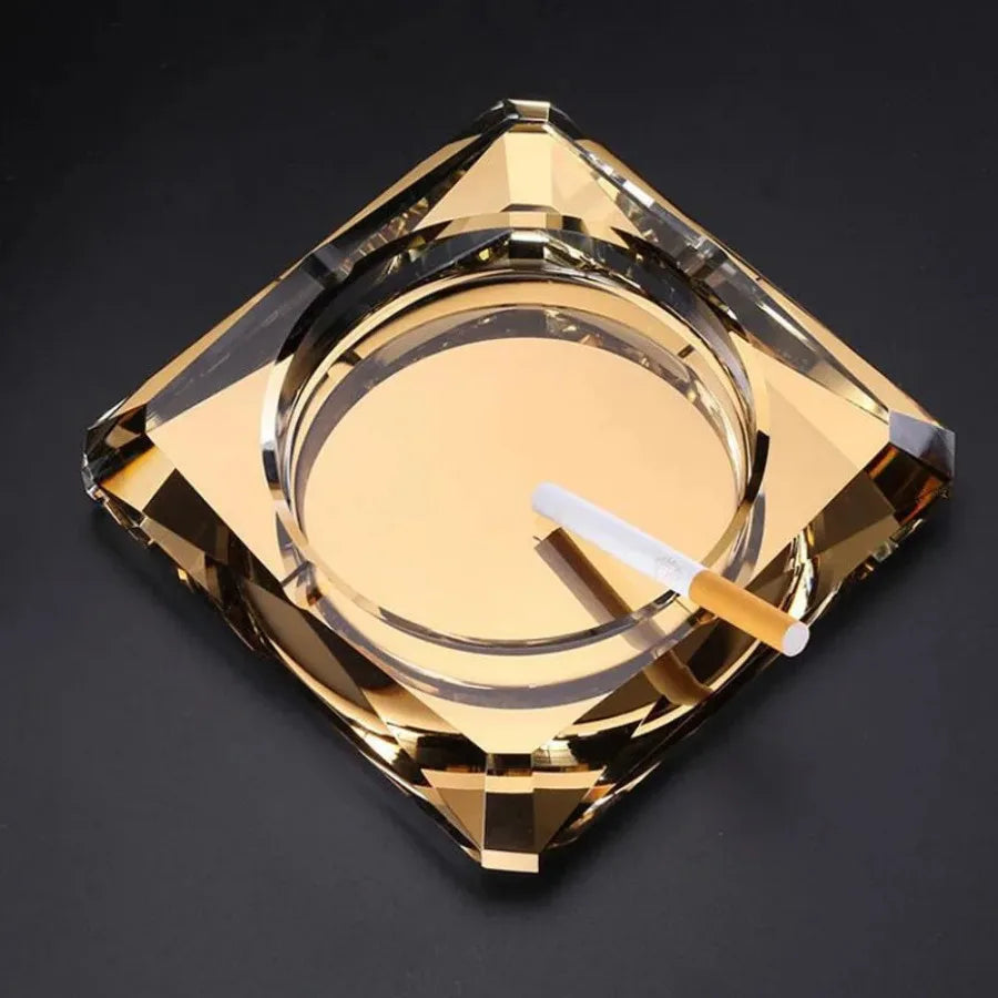 Elegant Crystal Ashtray - Luxury KTV Bar Accessory