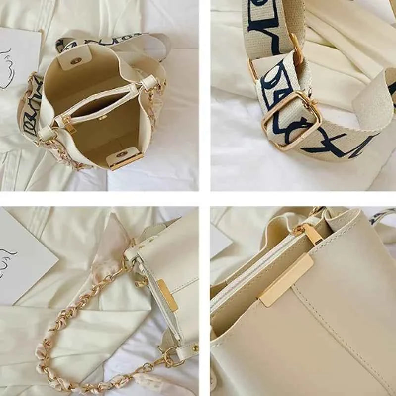 Luxury Women's Bucket Bag - Large Capacity Shoulder Bag