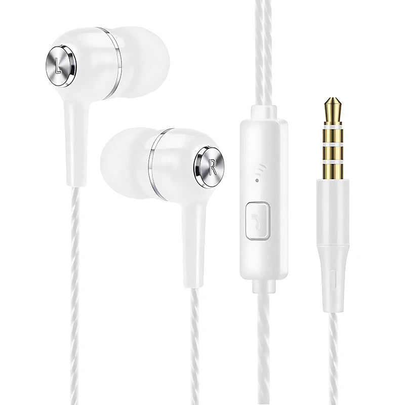 Premium Wired In-Ear Headphones with HiFi Bass & Mic