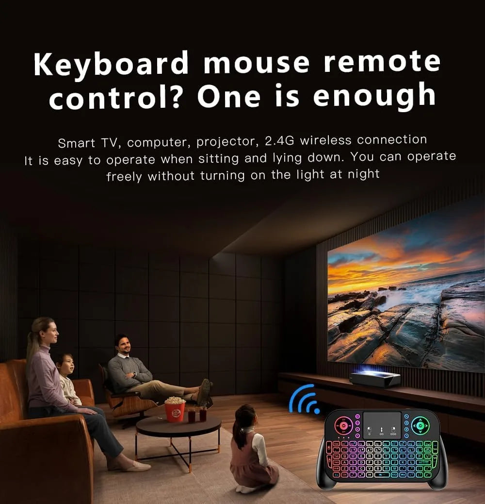 Premium Mini Wireless Keyboard with 7-Color Backlit & Touchpad