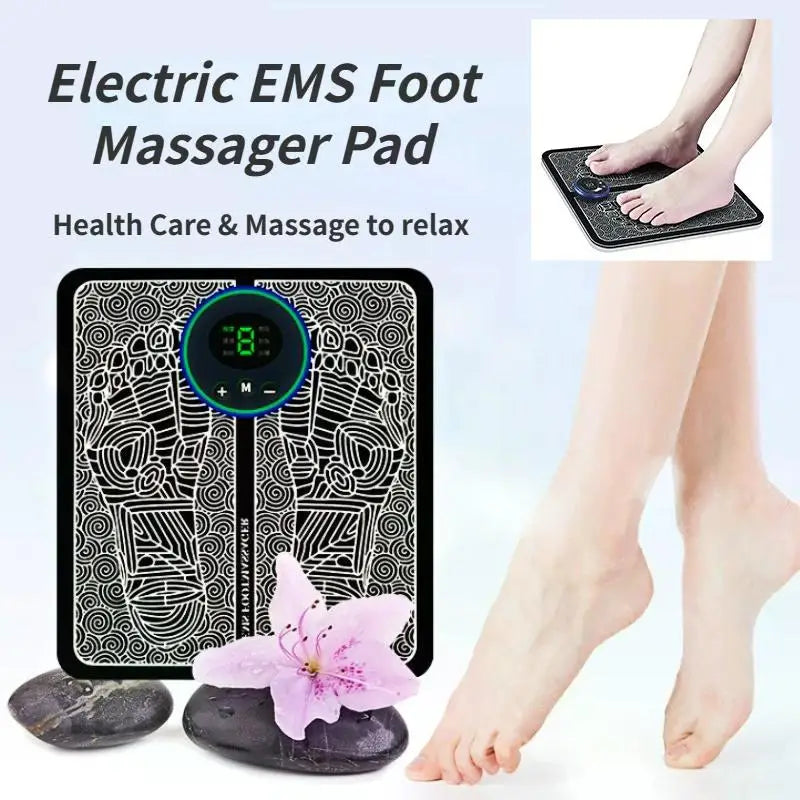 Premium EMS Foot Massager Pad - Portable Muscle Stimulator