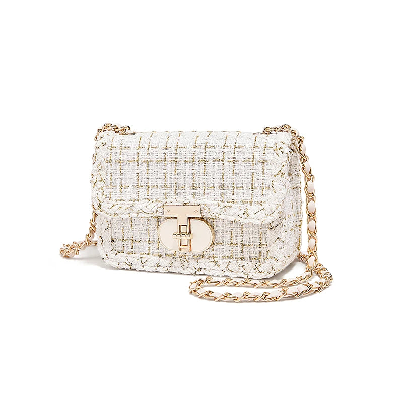 Elegant Chain Shoulder Bag - Sequined Embellishments