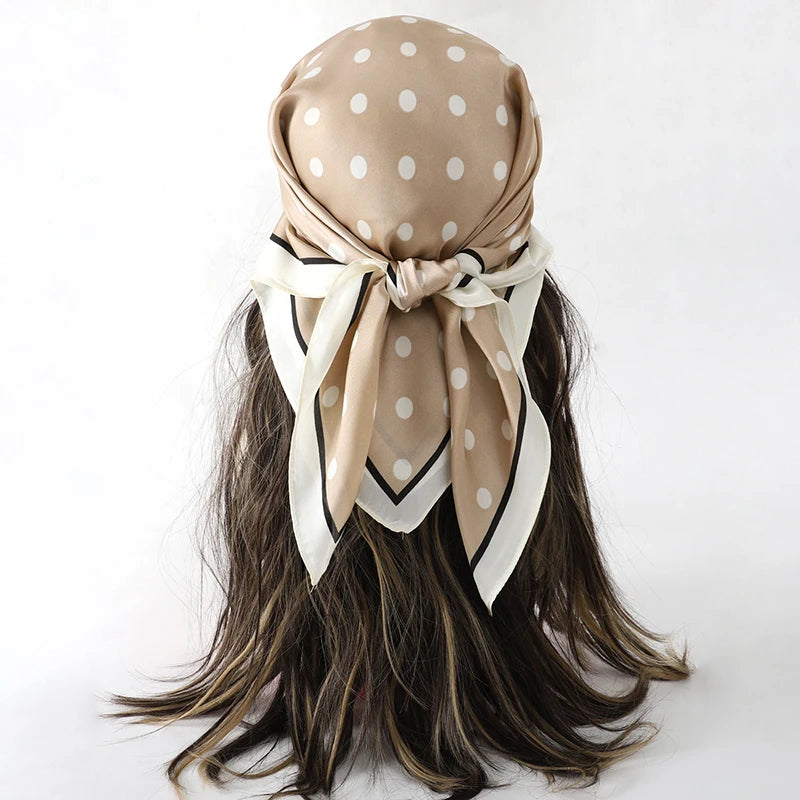 Luxury Square Silk Scarf - Satin Hair Bandana & Neckerchief