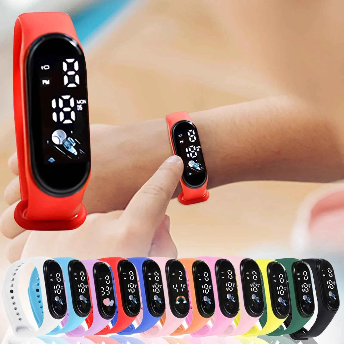Premium Kids Smart Watch - Waterproof Silicone Digital Watch