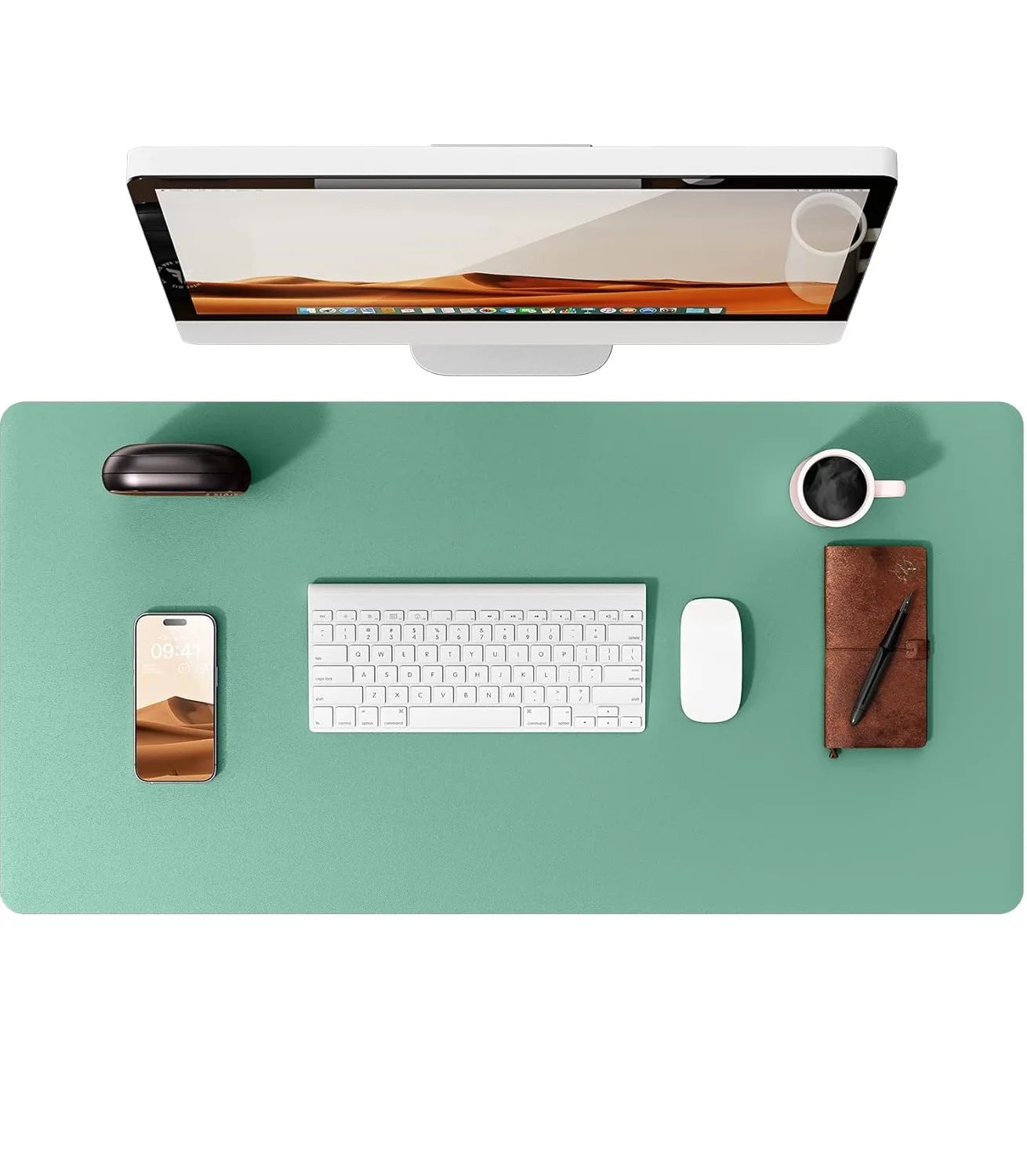 Premium Leather Desk Mat - Large Office Computer Protector