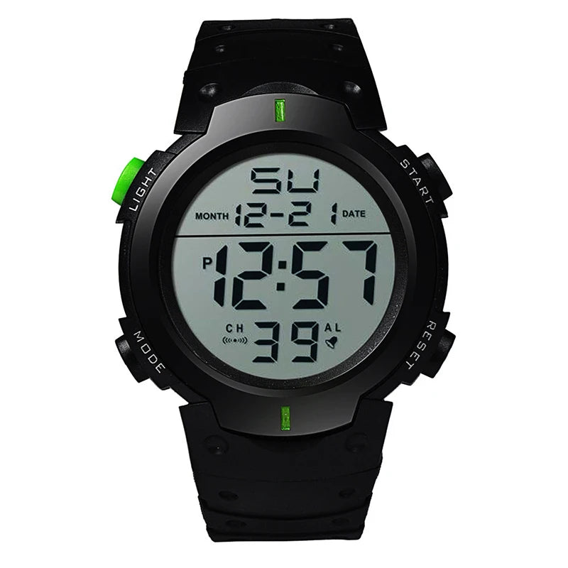 Premium Men's Digital Sports Watch - Multi-Functional Fitness Timer