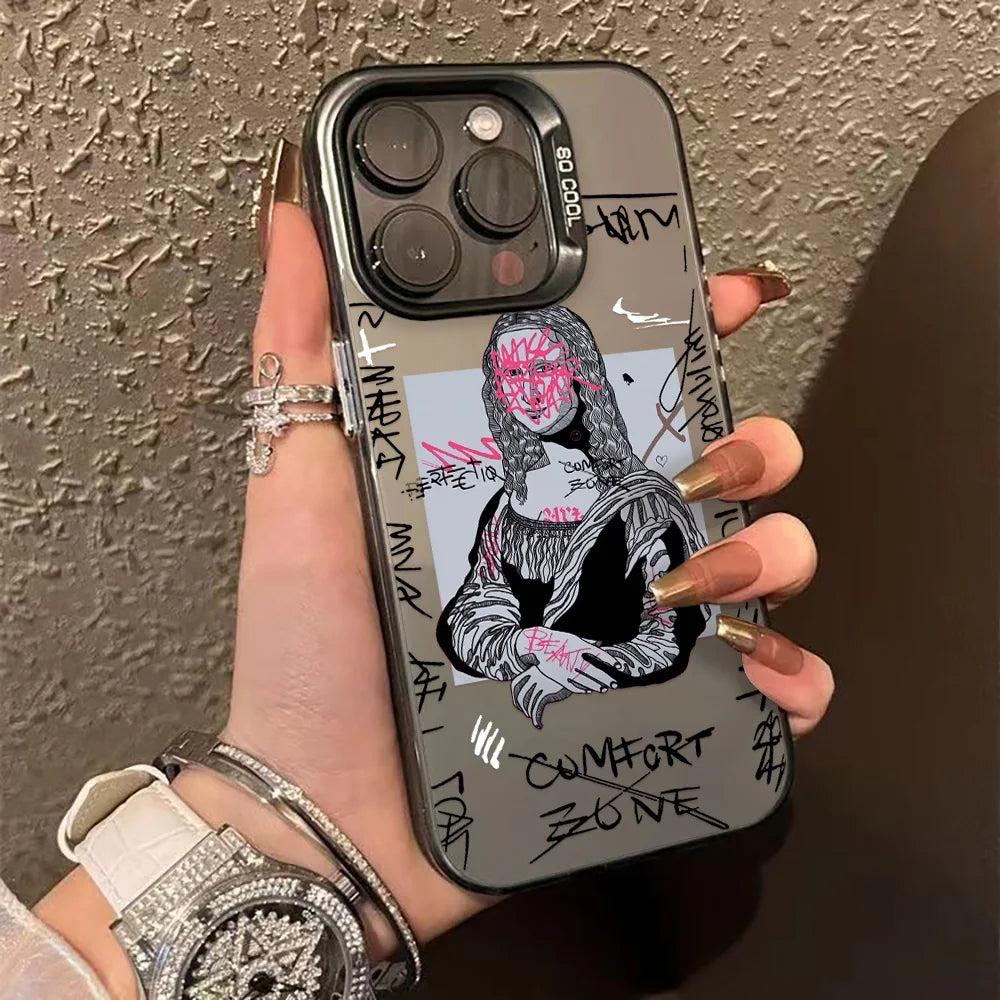 Premium Luxury iPhone Star Case - Hard Matte IMD Cover