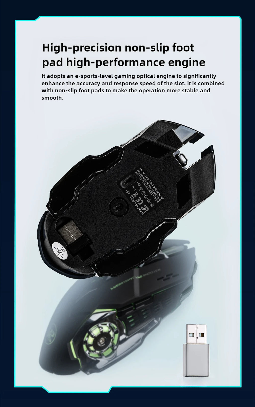Premium Wireless Gaming Mouse - Rechargeable with RGB Backlight