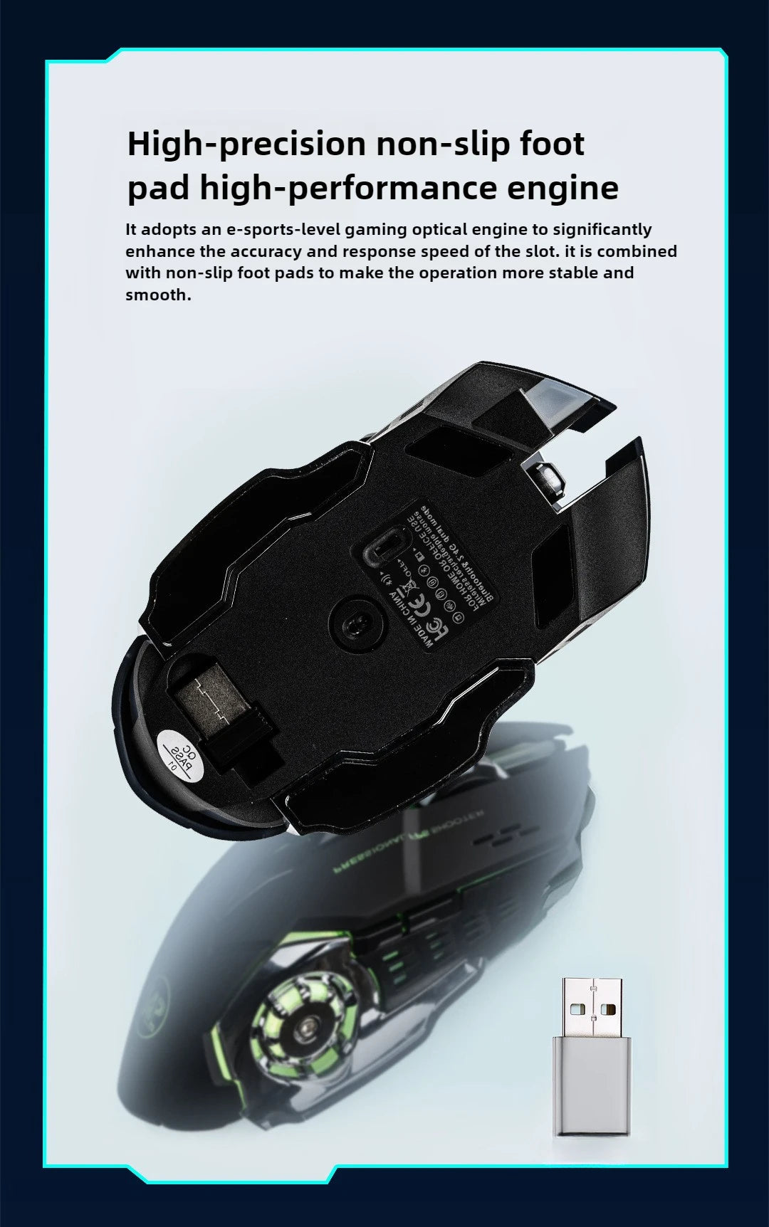 Premium Wireless Gaming Mouse - Rechargeable with RGB Backlight