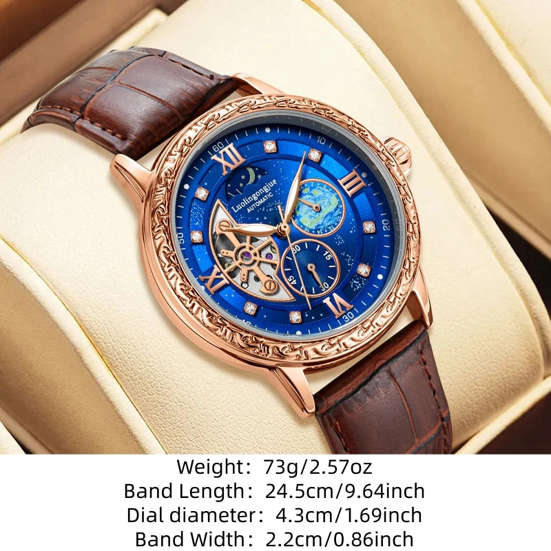 Premium Men's Skeleton Automatic Watch - Stylish & Versatile